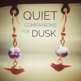 Copper Bird Earrings